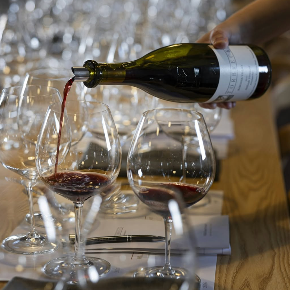Torbreck Red Wine Pouring into Glasses at a Barossa Valley Tasting